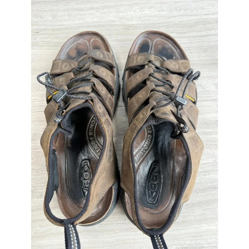 KEEN Sz 14 Daytona II Waterproof Leather Hiking Sandals Brown Gorpcore Outdoor